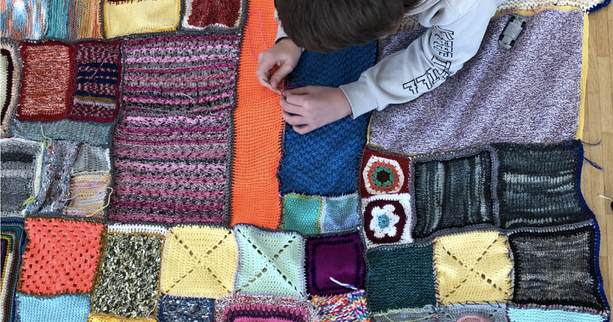 Knitting Squares of Love