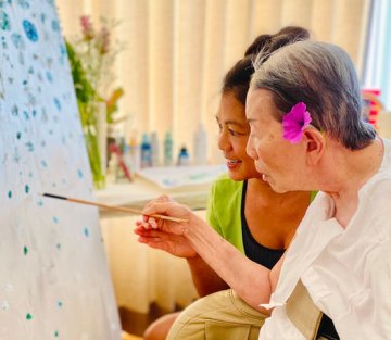 Painting with Mom